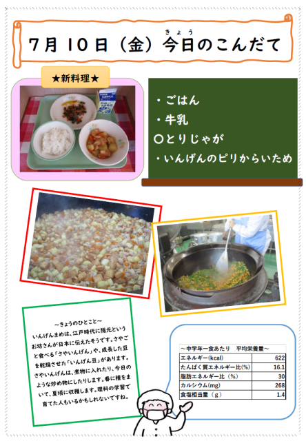 神戸市立向洋小学校-ニュース - 今日の給食 -